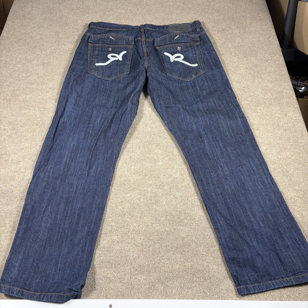Rocawear Men's 40 Y2K Vintage Baggy Jeans Blue Denim Embroidered R Hip Hop